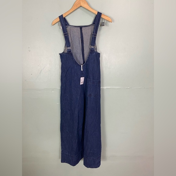 Free People Dex Denim Midi Dress Blue Large NWT - Picture 4 of 5